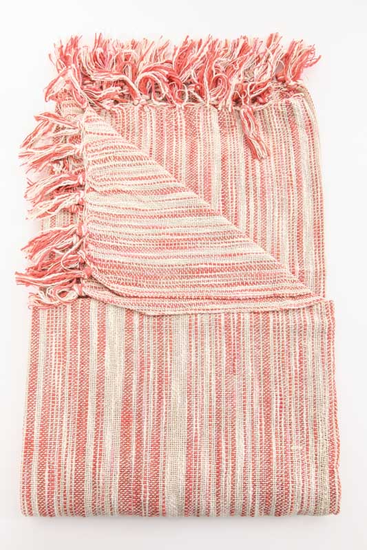 Decke Baumwolle Slub pink 125 x 150 cm