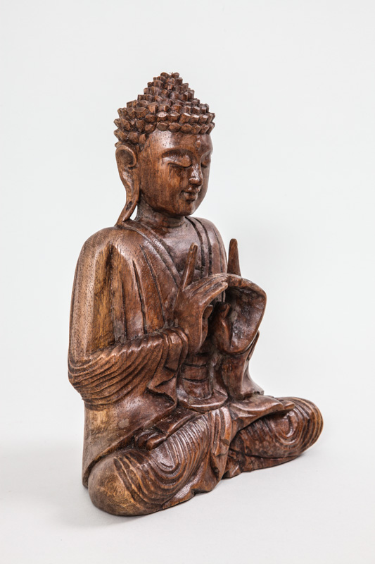 Buddha Lotussitz braun 25 cm