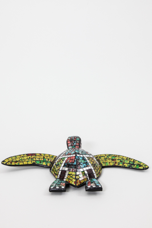 Schildkröte mit Mosaik verziert 20 cm