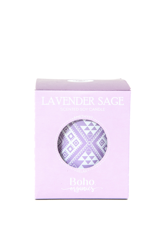 Duftkerze "Boho organics" - Lavender Sage 120 gr