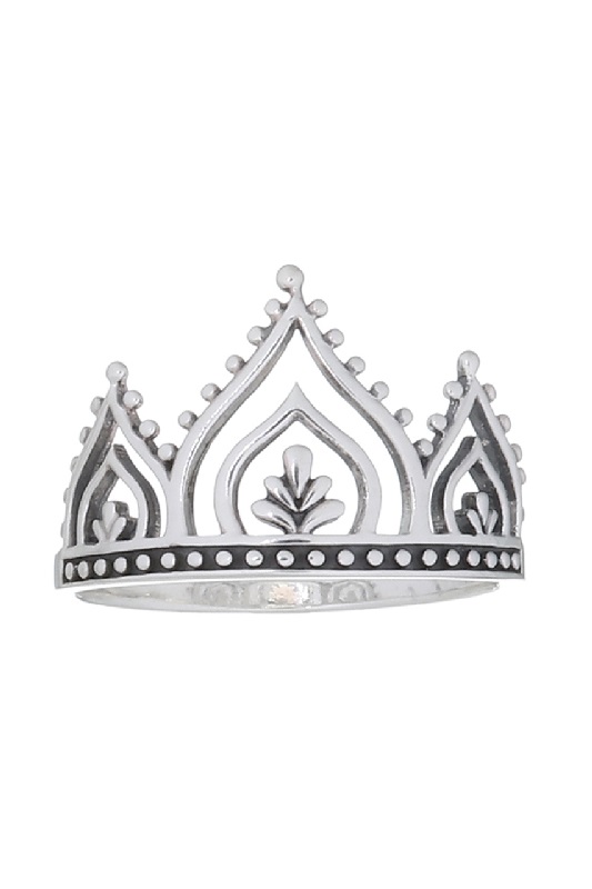 Silberring Krone
