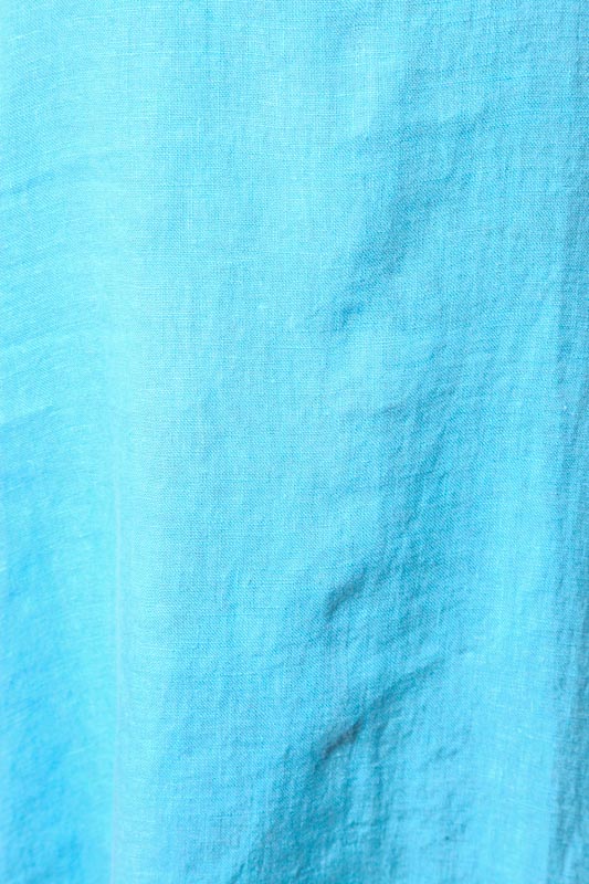 Leinenkleid lang hellblau - One Size