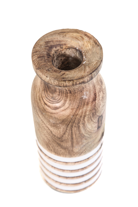 Vase "EIRMON" Holz geschnitzt 10 x 25.5 cm