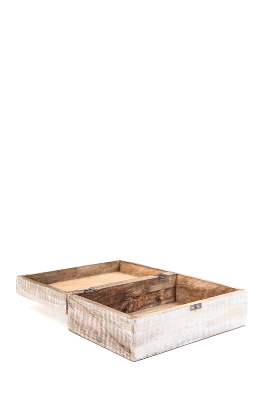 Box Holz geschnitzt 30 x 20 x 12.5 cm