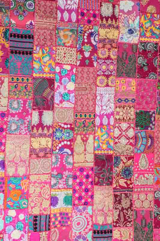 Teppich OLT KHAMBARI Patchwork rosa/multicolor 150x240 cm