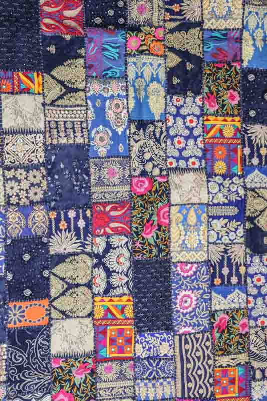 Teppich OLT KHAMBARI Patchwork dunkelblau/multicolor 120x180 cm