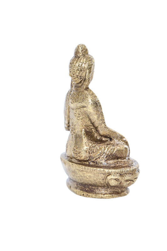Messingfigur Buddha betend