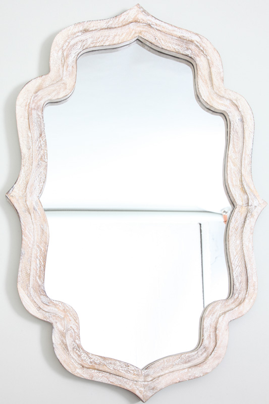 Spiegel Mangoholz white washed 60 x 90 cm