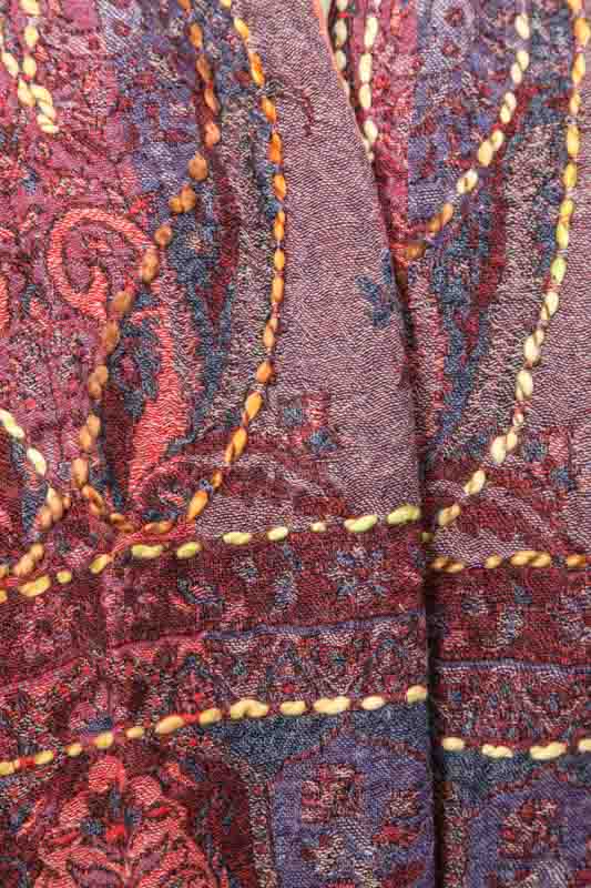 Schal Wolle bestickt assortiert 70 x 200 cm
