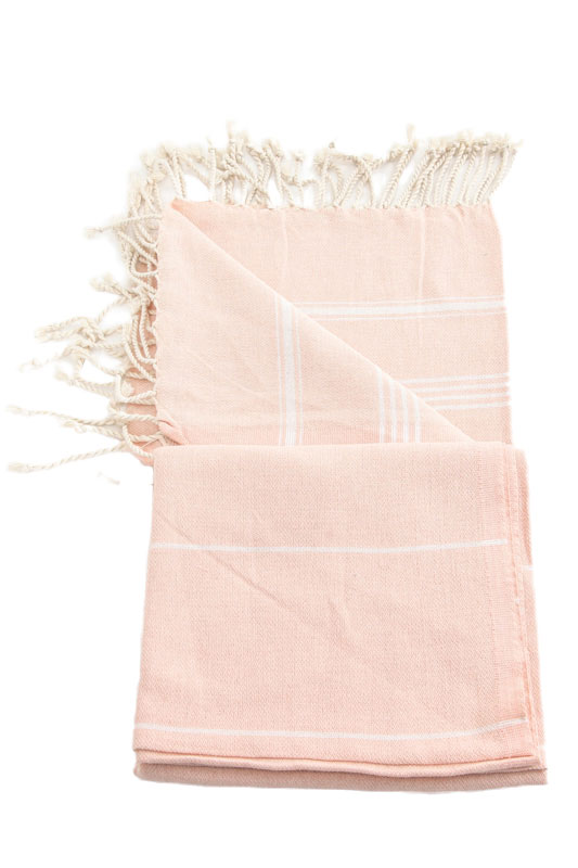 Hamamtuch Soft Basic beige/rosa 100 x 180 cm