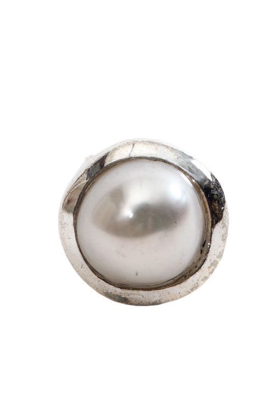 Silberohrstecker Perle