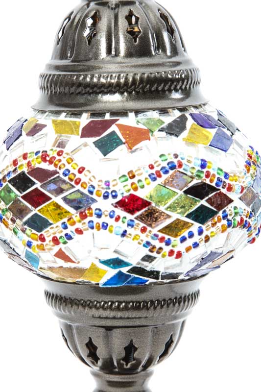 Mosaiklampe multicolor 13 x 13 x 30 cm