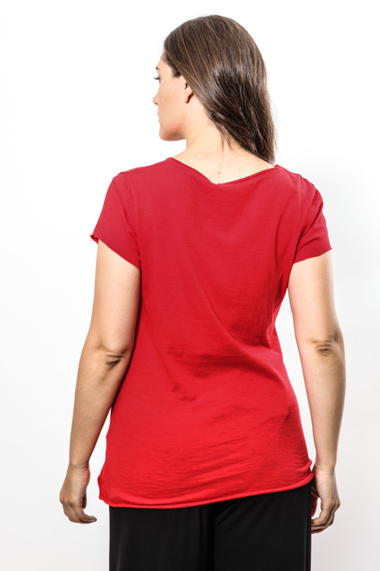 T-Shirt Baumwolle rot - One Size