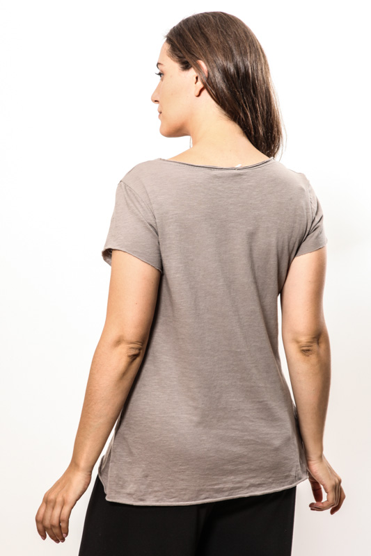 T-Shirt Baumwolle taupe - One Size