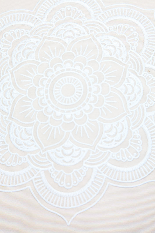 Meditationskissen Mandala beige 30 x 30 x 15 cm
