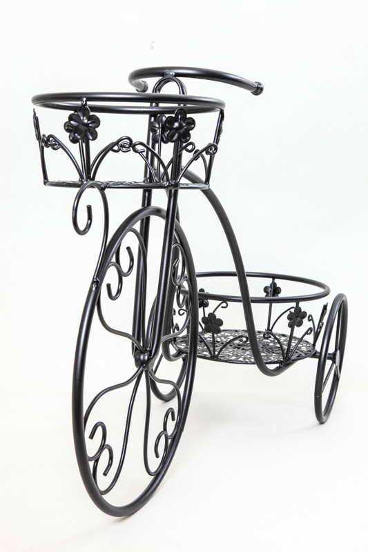 Blumengestell Fahrrad antik schwarz