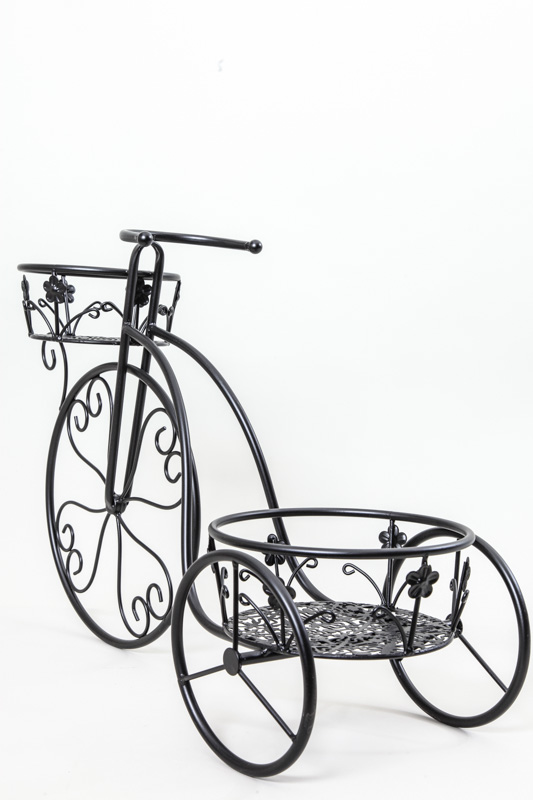 Blumengestell Fahrrad antik schwarz