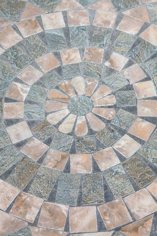 Mosaiktisch rund multicolor 60 cm