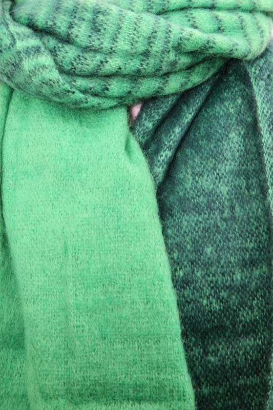 Schal Wolle/Viskose grün