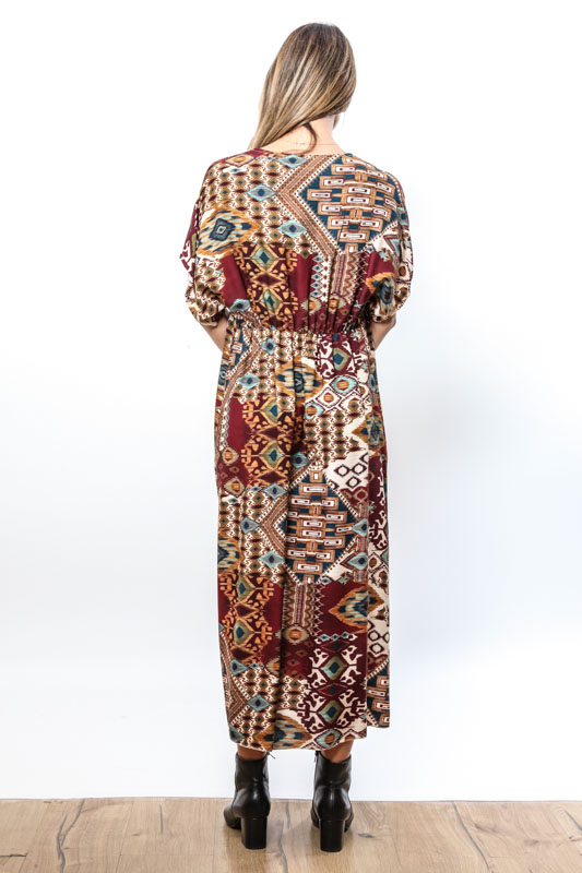 Kleid Viskose lang gemustert assortiert - One Size