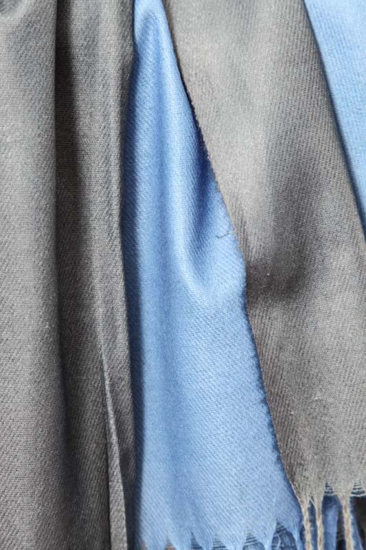 Schal Wolle/Viskose grau/blau