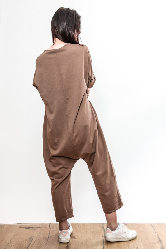 Jumpsuit Baumwolle camel - One Size