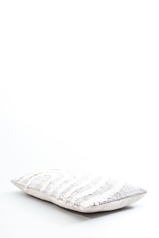 Kissen Baumwolle grau/natur 30x50 cm