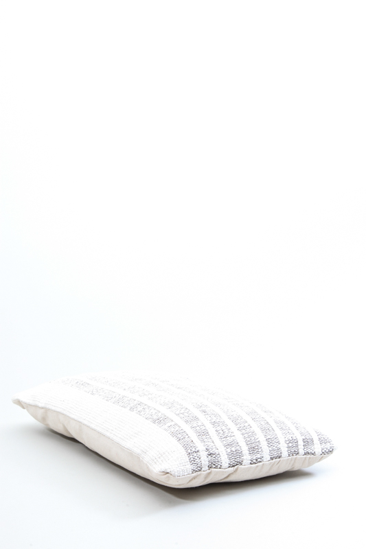 Kissen Baumwolle grau/natur 30x50 cm
