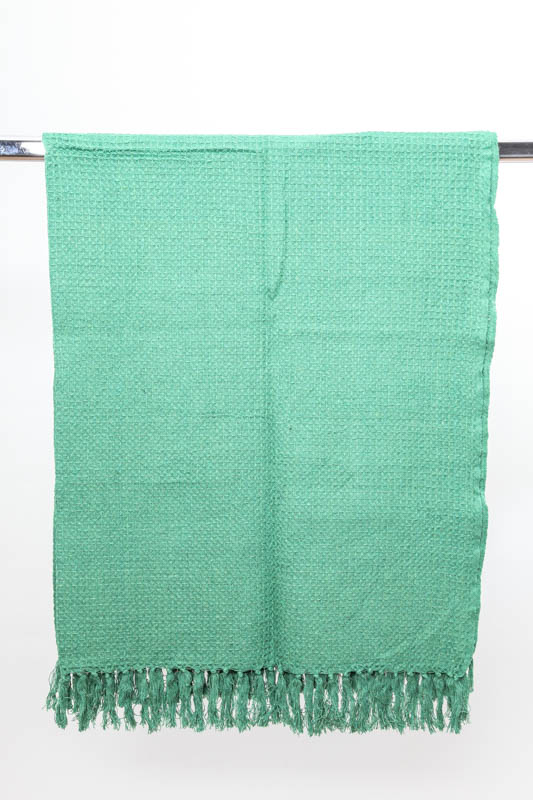 Decke Baumwolle grün uni 125 x 150 cm