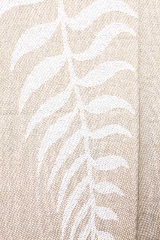 Decke Baumwolle Blätter natur 125 x 150 cm