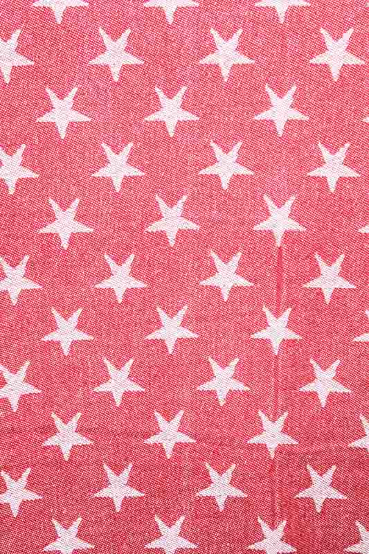 Decke Baumwolle Sterne rot/weiss 125 x 150 cm