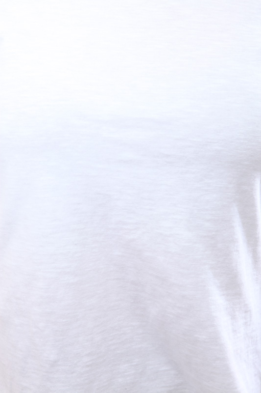 T-Shirt Baumwolle langarm weiss - One Size