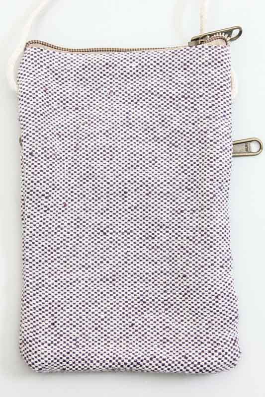 Tasche für Pass aus Hanf violett