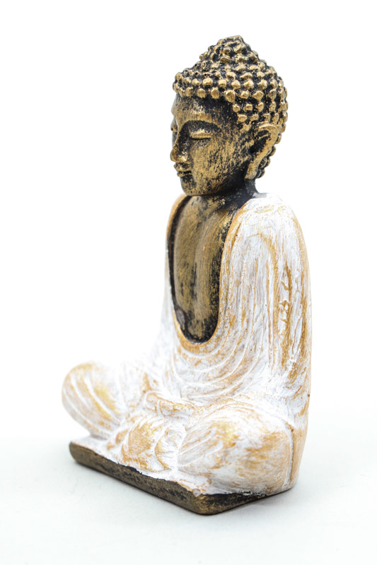 Buddha goldfarben/weiss