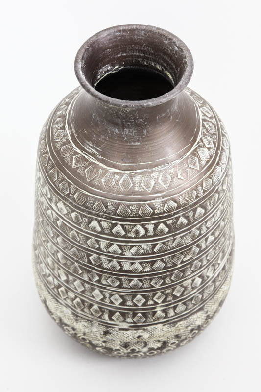 Vase Alu antik grün 7 x 30 cm