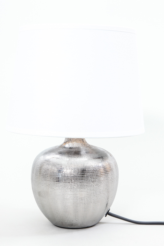 Lampe Keramik weisser Lampenschirm