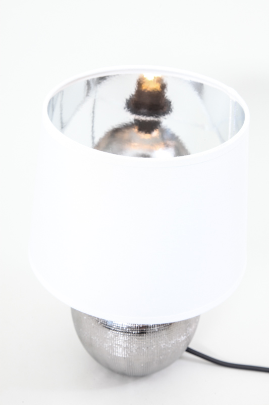 Lampe Keramik weisser Lampenschirm