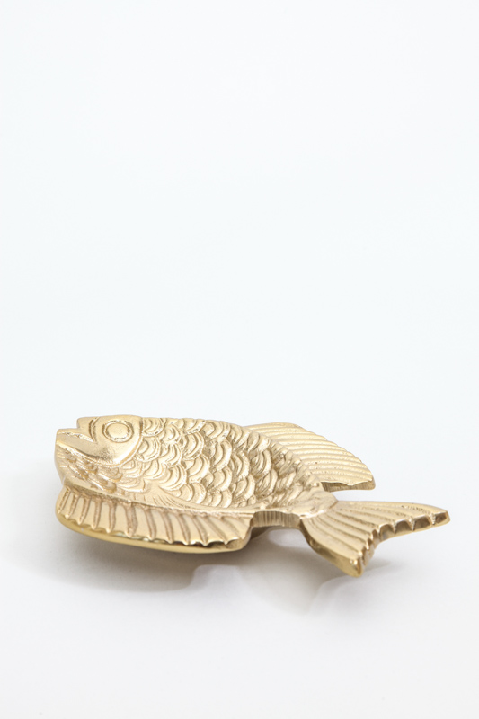 Dekoschale Alu Fisch goldfarben 19 x 14 cm