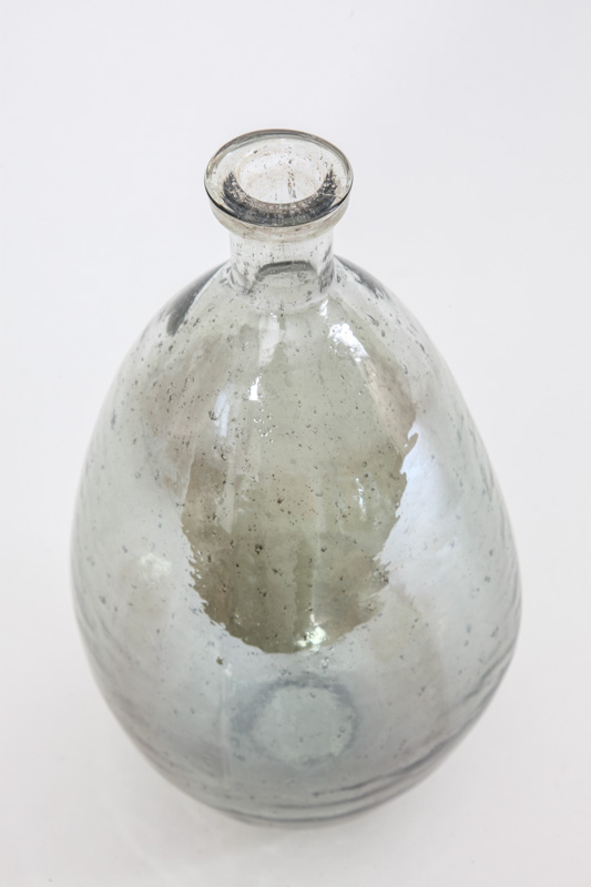 Vase Glas grau 30x16.5x16.5 cm