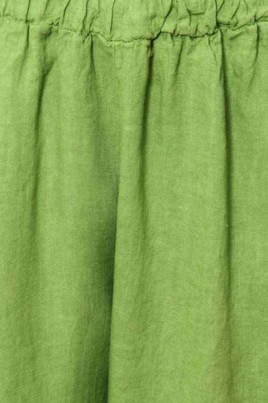 Leinenhose weit grün - One Size