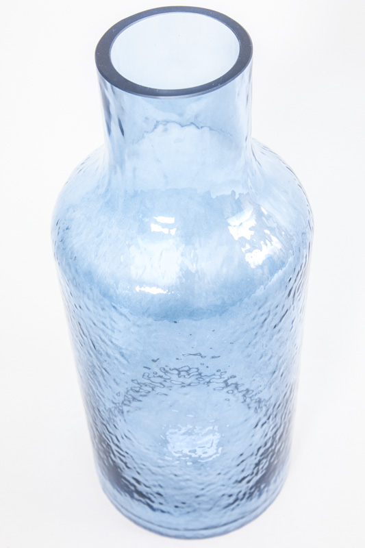 Vase Glas blau 15 x 35 cm
