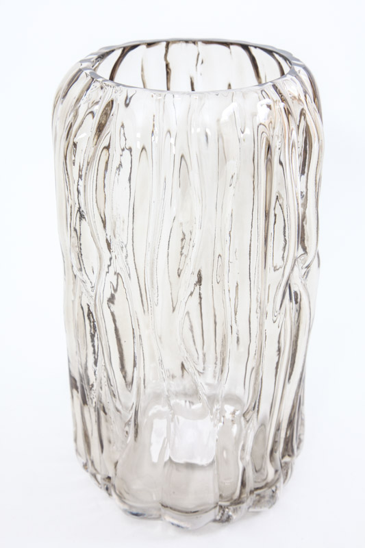 Vase Glas taupe 13 x 22 cm