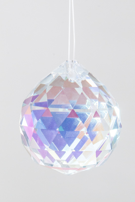 Hängende Glaskugel Prismafarben 40 mm