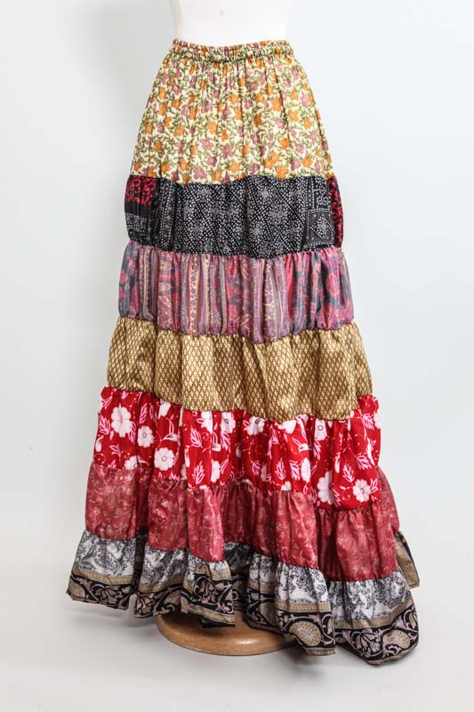 Jupe lang Sari assortiert - One Size