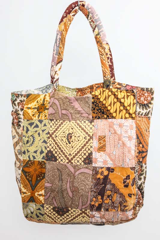Shopping Bag Batik senfgelb/multicolor