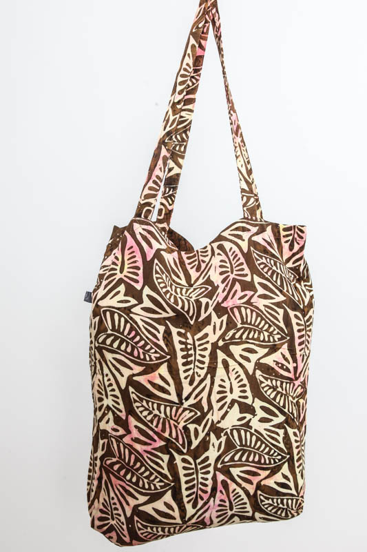 Shopping Bag bedruckt braun/multicolor