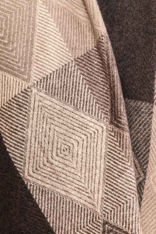 Schal Viskose/Wolle taupe gemustert 70 x 180 cm