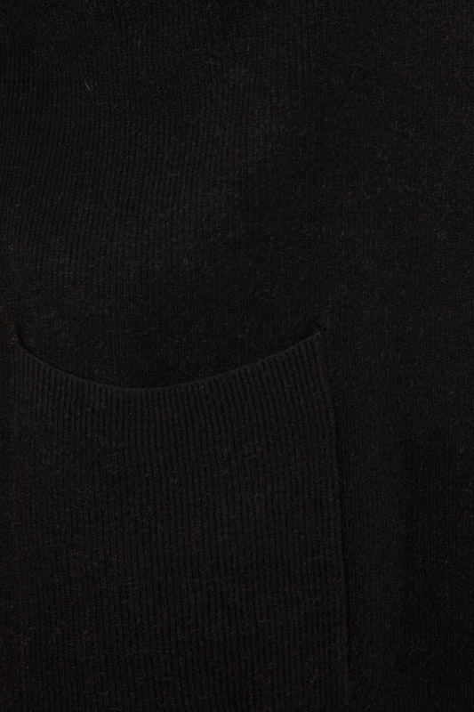 Strickpullover V-Ausschnitt schwarz - One Size