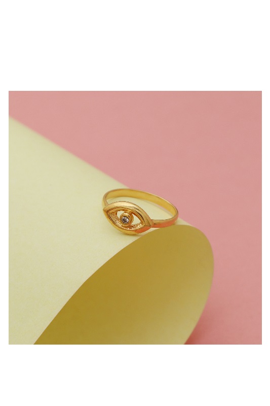 Ring Messing vergoldet Cubic Circonia