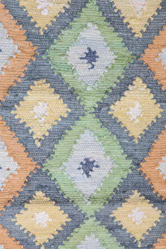 Teppich Baumwolle Rhombenmuster multicolor 60 x 90 cm